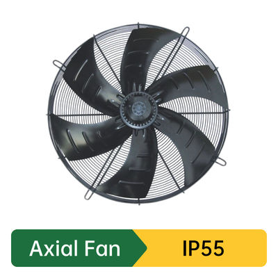 Ventilador axial eléctrico con un nivel de ruido de 50-70 dB A y bajos requisitos de mantenimiento